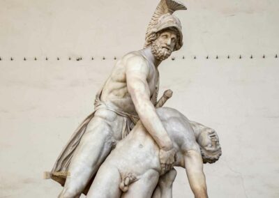 Die Loggia dei Lanzi auf der Piazza della Signoria in Florenz 14 menelaos und patroklos loggia dei lanzi florenz 8891