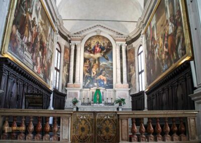 In der Kirche San Sebastiano in Venedig 18 hauptaltar san sebastiano venedig_8465