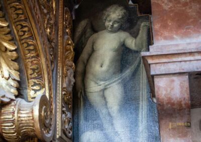 In der Kirche San Sebastiano in Venedig 55 wand kirche san sebastiano venedig_0039