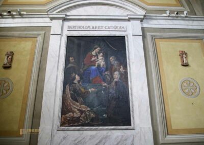 Ein Besuch in Colle Alta - Colle di Val d'Elsa in der Toskana 16 altargemaelde kirche santa caterina colle val d'elsa_7059